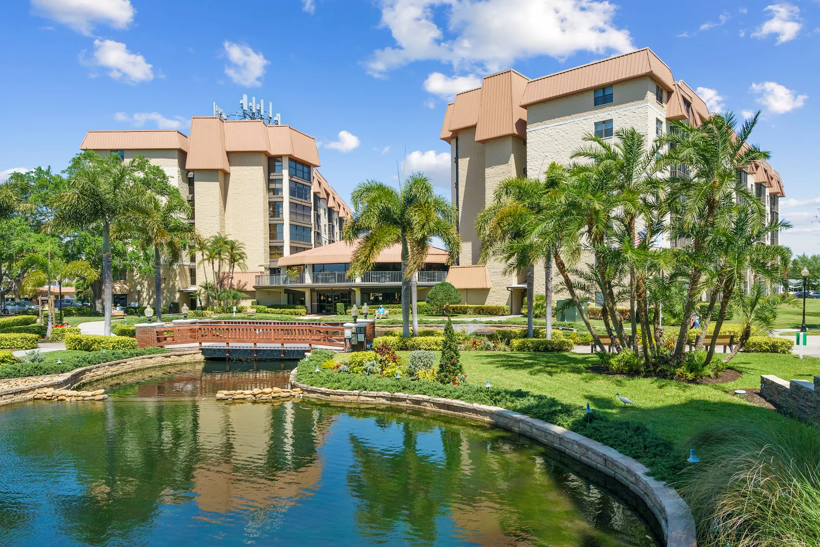 Walk among the beautiful landscaping that you don't have to care for!