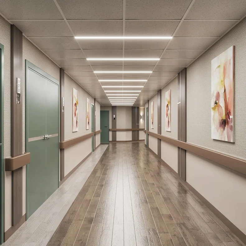 Coming Soon! Renovations are planned for 2026; to include 13 beautiful private rooms, an expanded therapy gymnasium and a brand-new dining area.