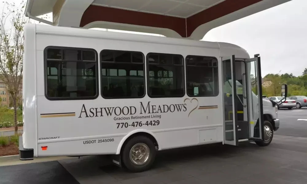 Ashwood Meadows Independent Living Hawthorn Senior Living in Johns Creek, Georgia transportation bus