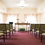 Julian Estates Gracious Retirement Living Hawthorn Senior Independent Living in Puyallup, Washington Christian religious chapel gathering room
