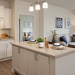 Kitchen and living area at the Waters of Oak Creek 