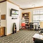 Alderbrook Village assisted living community in Arkansas City, KS, cozy sitting area for reading, watching tv, or socializing