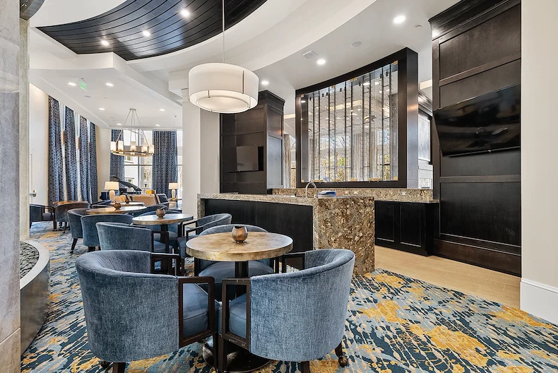 Westhill Newnan Crossing senior living community offering assisted living and memory care in Newnan, GA, grand dining room