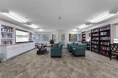 Parkrose Chateau Gracious Retirement Living Hawthorn Senior Independent Living in Portland, Oregon media room