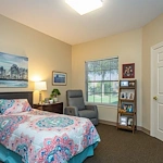 Assisted living and memory care at Bridgewater Memory Care in Granbury, TX, bedroom