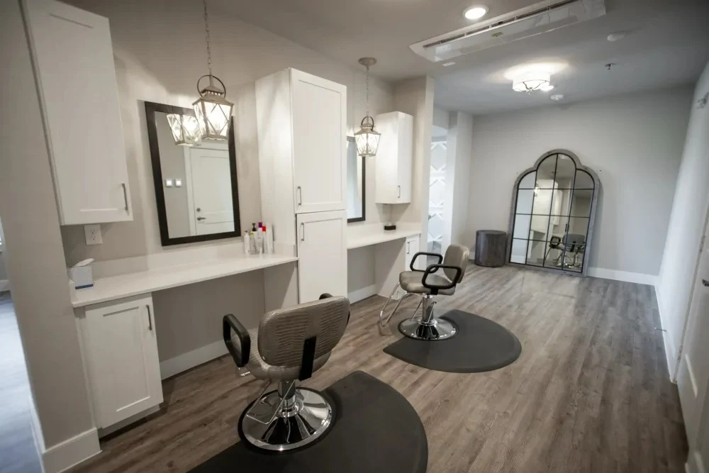 Watermere at Flower Mound senior living community offering active adult living and independent living in Flower Mound, TX, hair salon
