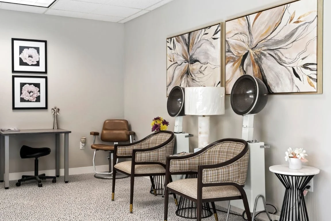 Avamere at Mountain Ridge senior living community offering assisted living, memory care, and respite care in South Ogden, UT, beauty salon