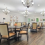 Assisted living, memory care, and respite care at Bethel Gardens in Powder Springs, GA, dining room