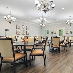 Assisted living, memory care, and respite care at Bethel Gardens in Powder Springs, GA, dining room
