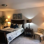 Meadowlark Estates Gracious Retirement Living Hawthorn Senior Independent Living in Lawrence, Kansas apartment bedroom