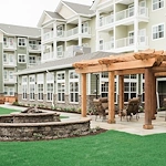 Julian Estates Gracious Retirement Living Hawthorn Senior Independent Living in Puyallup, Washington rear exterior gazebo patio seating