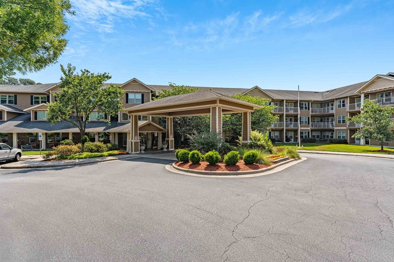 The Lodge at Wake Forest Gracious Retirement Living Hawthorn Senior Independent Living in Wake Forest, North Carolina front exterior