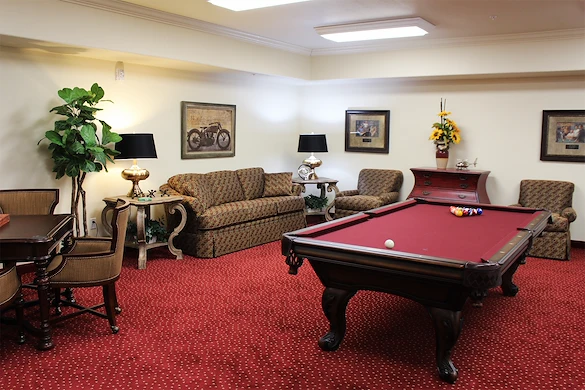 Williams Place Gracious Retirement Living Hawthorn Senior Independent Living in Davidson, North Carolina game room