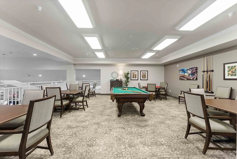 Glenmoore Gracious Retirement Living Hawthorn Senior Independent Living in Happy Valley, Oregon billiards table