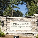 Azalea Gardens Senior Living community offering assisted living and memory care in Tallahassee, FL, community sign