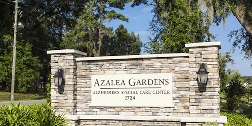 Azalea Gardens Senior Living community offering assisted living and memory care in Tallahassee, FL, community sign