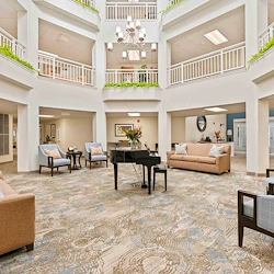 Stone Lodge Gracious Retirement Living Hawthorn Senior independent Living in Bend, Oregon front entrance