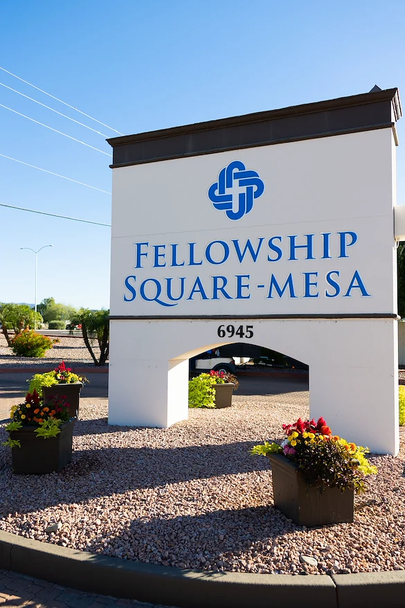 Entrance sign off Main Street