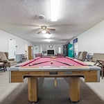 Charter Senior Living of Bowling Green activities room with pool table