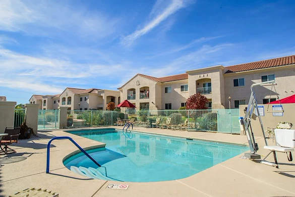 The Peaks At Santa Rita Active Retirement Living Hawthorn Senior Independent Living in Green Valley, Arizona rear exterior pool