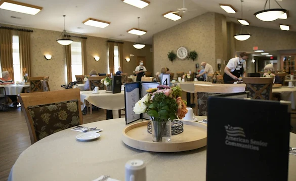 Brownsburg Meadows Assisted Senior Living in IN formal dining room
