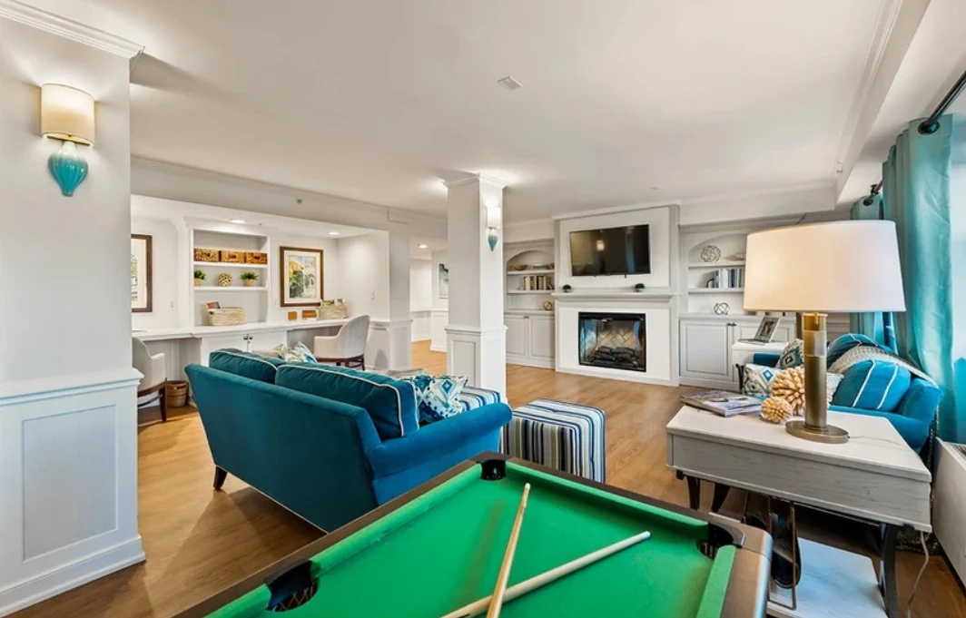 The Barclay at Pasadena game and activities room