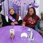 American House Dearborn Heights, senior living community offering independent living and respite care in Dearborn Heights, MI, residents celebrating at a Birthday party