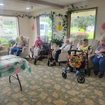 Grande Ronde Retirement Residence senior living community offering independent living, assisted living, and respite care in La Grande, OR, residents spending time together and socializing