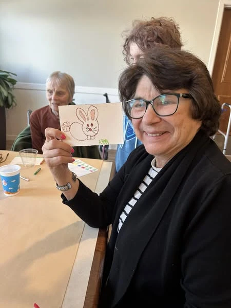 Countryside elementary students joined the Waters of Edina residents to enjoy creating some are