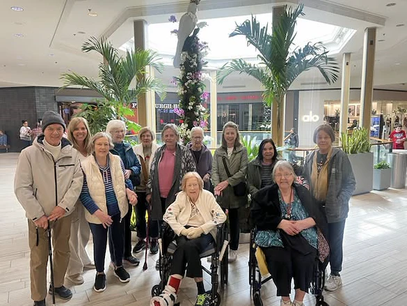 Residents of the Waters of Edina attended the "Escape to Paradise" event sponsored by Bachman's