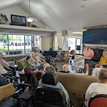 Charter Senior Living of Bay City residents enjoy entertainment