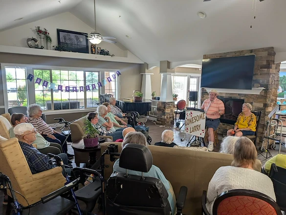 Charter Senior Living of Bay City residents enjoy entertainment