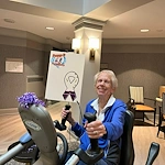 Porter Hills Village resident exercise as part of a community activity/event