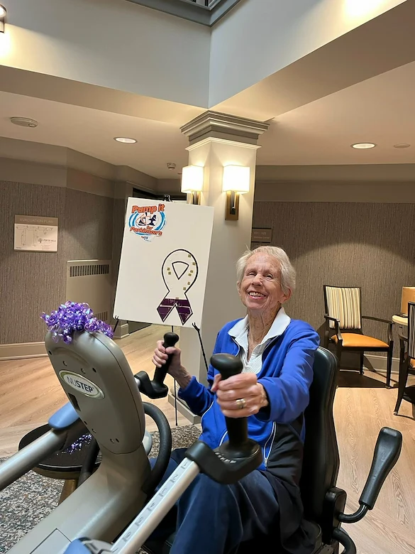 Porter Hills Village resident exercise as part of a community activity/event