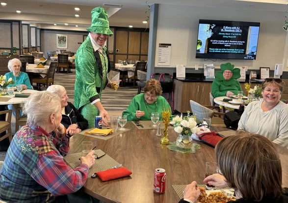 Resident of the Waters of Pewaukee enjoy a St. Patrick's Day celebration