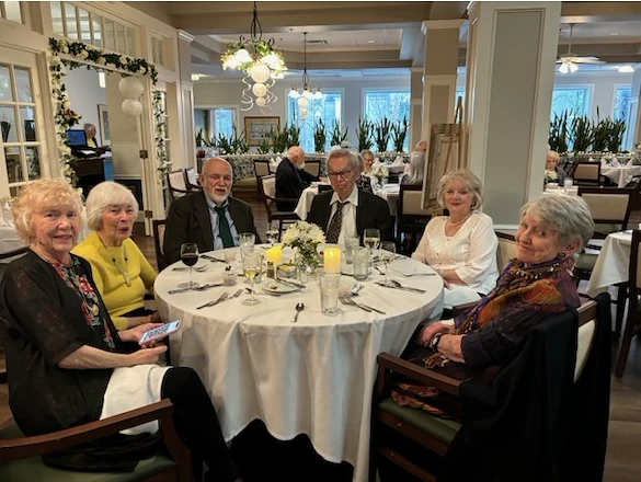 Covenant Living at Inverness in Tulsa, OK, residents enjoy a fancy dining experience