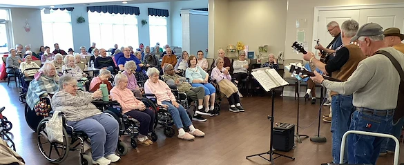 The Seasons@Alexandria (Assisted Living) residents enjoying listening to music