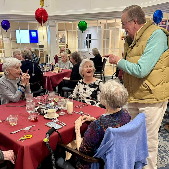 The Forum at The Crossing residents enjoy a celebration
