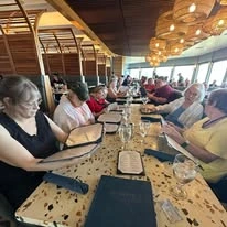 The Oaks At Lebanon Senior Living Community in Lebanon, Oregon residents at a fancy dinner