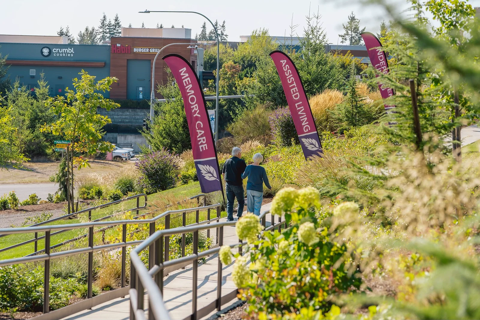 Fieldstone on Clear Creek residents enjoy a walk and time outdoors