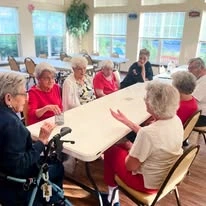Willow Creek Gracious Retirement Living Hawthorn Senior Independent Living in Chesapeake, Virginia residents socializing
