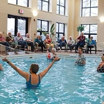 Porter Hills Village resident activity in the pool