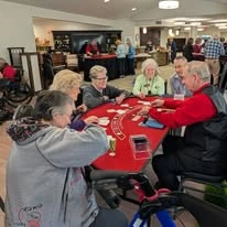 Whispering Pines Gracious Retirement Living Hawthorn Senior Independent Living in Raleigh, North Carolina residents playing blackjack
