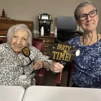 Ascension Living Resurrection Village Senior Living in Chicago, Illinois residents at a New Years party