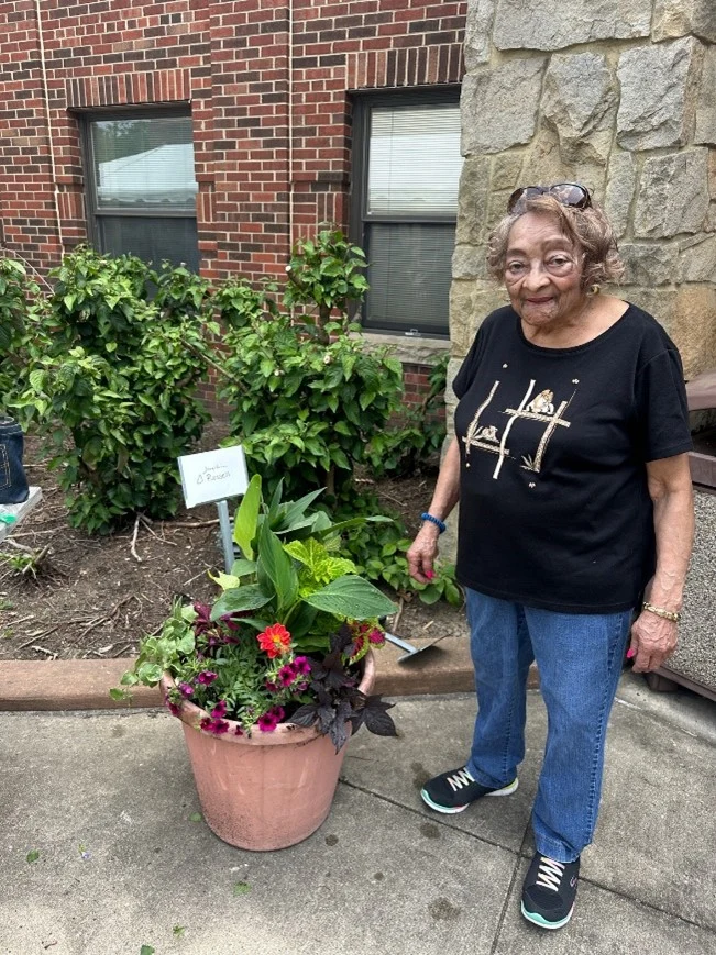Container Gardens planted by Residents