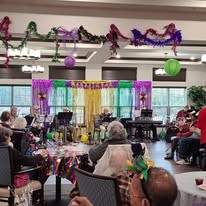 Wilshire Estates Gracious Retirement Living Hawthorn Senior Independent Living in Silver Spring, Maryland residents at a party