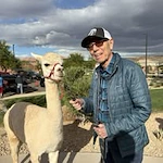 Ovation Sienna Hills Senior Living in Washington, Utah resident with an animal