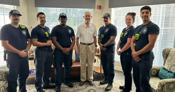 celebrating retired fire chief