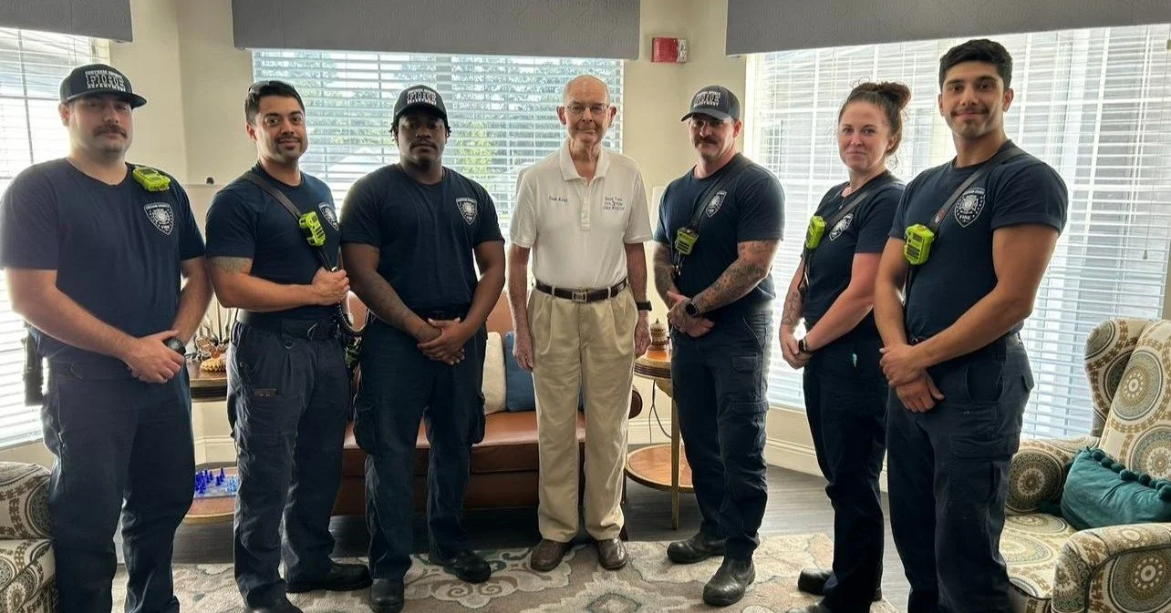 celebrating retired fire chief