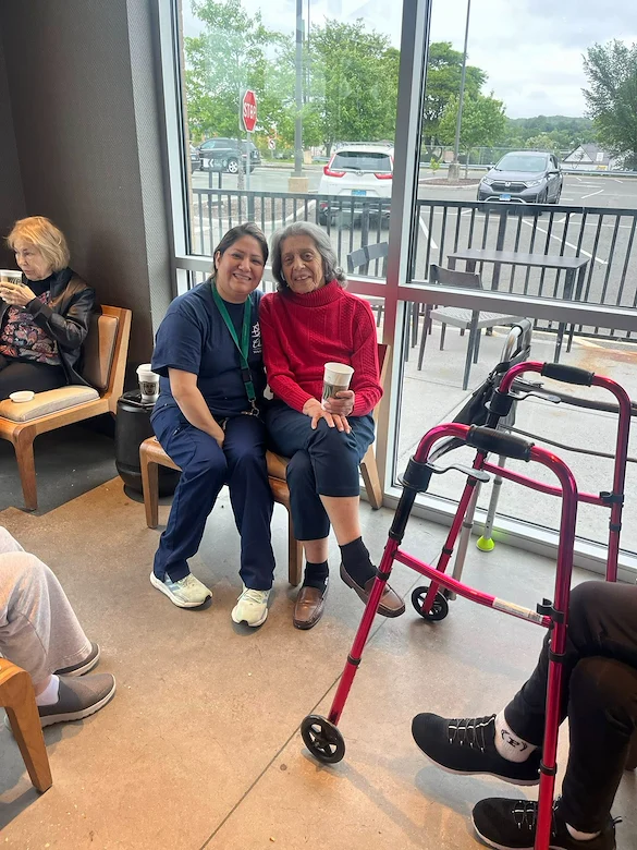 Charter Senior Living of Brookfield resident on a fun outing